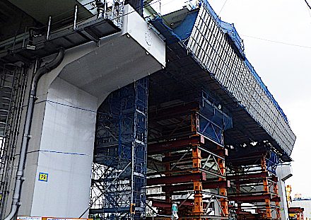 町田立体オンランプ橋 施工中