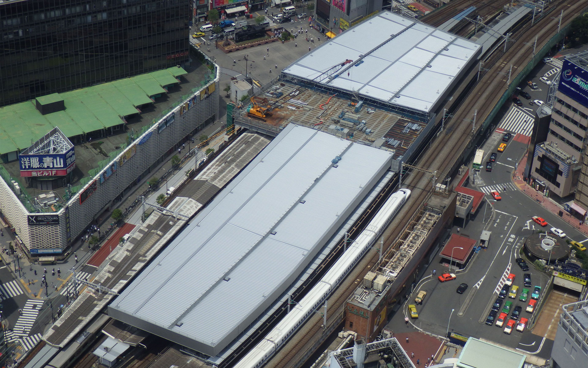 新橋駅 大屋根スライド工法