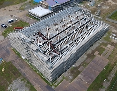 小山市立豊田小学校体育館 外観