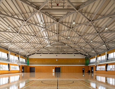 宇都宮中央高校第2体育館 - 立体構造｜巴コーポレーション